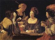 Georges de La Tour The Card-Sharp with the Ace of Spades oil on canvas